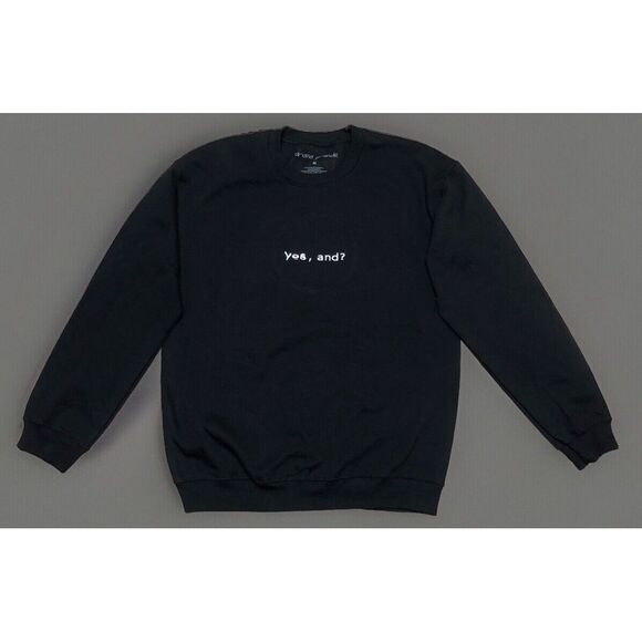Ariana‎ Grande Official Merch Yes, And? Men's M Embroidered Sweatshirt Black NEW - Picture 1 of 8